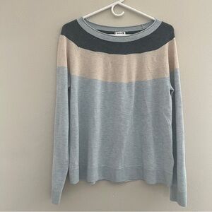 SMARTWOOL Edgewood Colorblock Crew Neck Sweater Women's Size M Merino Wool Blend
